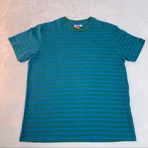 Blue Green striped Puma T-shirt
